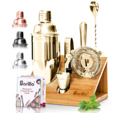 Barillio Gold shaker from the Bartender Kit for precise cocktail mixing at home.