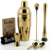 Barillio Gold Mixology Kit: 24 oz martini shaker for polished, professional-style home bartending