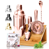 Barillio Rose Gold Bartender Kit shaker highlights elegant home cocktails and smooth mixing
