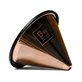 Barista Warrior copper-coated metal filter close-up for durable, eco-friendly brewing.