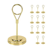 BARsics gold table-number-holder with weighted base for stable display.