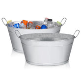 BARsics large 6-gallon beverage tub assembled for easy outdoor entertaining.