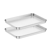 Bastwe baking sheets set of 2 in stainless steel offering even heating for even browning