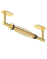 BATHDANCE under-cabinet towel holder with damping for one-handed tearing.