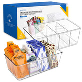 Batoto pantry bin clear 2-pack enhances visibility for easy pantry organization.
