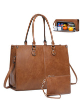 BAVERGE laptop tote exterior in quilted PU leather for daily work commutes