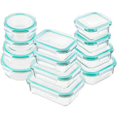 Bayco glass rectangle 370ml container for meal prep and fridge storage.
