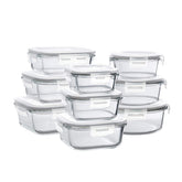 Bayco glass rectangle 370ml container for meal prep and portion control