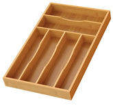 Bayting bamboo organizer in full-view for tidy drawer organization.