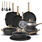 Bazova 23-pcs set sauce pan 8inch, even heating for consistent cooking