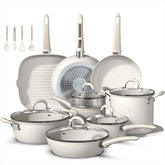 Bazova 8qt stock pot with lid, ideal for large soups and stews