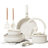 Bazova ceramic nonstick cookware set packaging view highlighting safety-focused design for family meals
