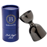 BBARIANTTE Black Bell Jigger top view shows engraved measurements for precise pours.