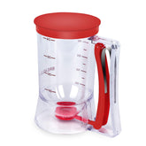 BBSTARZ pancake batter dispenser in red front view for precise pouring