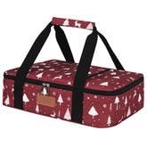 BBV Christmas insulated casserole carrier front view with ample space for a 9x13 dish