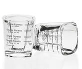 BCnmviku espresso shot glass with square design for precise 60ml pours