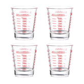 BCnmviku red shot glasses with 1oz mark for precise measurements.