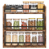 BCOZLUX wall-mounted spice rack keeps jars neatly organized and accessible.