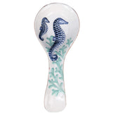 Beachcombers Seahorse Spoon Rest Multi features a coastal ceramic design for kitchen organization.