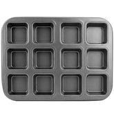 Beasea 12-cavity brownie pan with dividers for evenly sized portions.