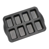 Beasea mini loaf pan 8-cavity for even baking and easy release.