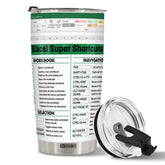 BECHUSKY Excel shortcut tumbler for on-the-go productivity, temperature control, and style.