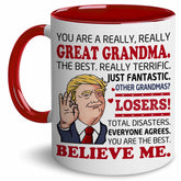 BECHUSKY valentine mug for grandma with heart design, ideal for daily coffee.