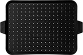 Beckon Ware baking splatter screen on pan for cleaner oven air.