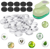 BEDARTIST 97pcs fridge magnets set with glass cabochons for creative notes.