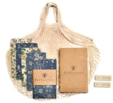 Bee Carefree beeswax wraps folded collection showcasing reusable kitchen solution.
