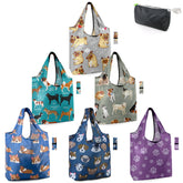 BeeGreen dog lovers bags with paw print pattern ideal for daily groceries and pet trips.