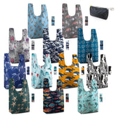 BeeGreen marine animal 12-pack bags—durable grocery totes for everyday shopping.