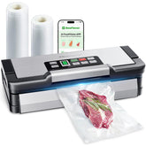 Beelicious Pro vacuum sealer front view with durable stainless steel for daily sealing tasks.