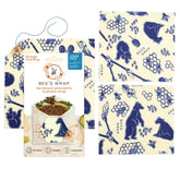 Bee's Wrap Bees + Bears two medium wraps shown for snack storage and reuse.