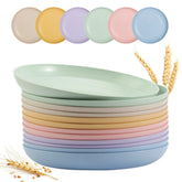 BEIUTAO 12-pack 9-inch plates close-up, durable everyday dining option.