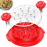 Beiyunee chicken shredder tool twist with visible lid shows shredding progress for even texture.