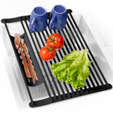 BELLE TERRE roll-up rack over the sink enabling quick drying