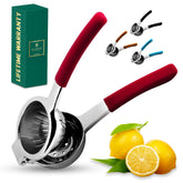 Bellemain citrus juicer in stainless steel with silicone handles for easy extraction
