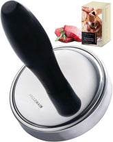 Bellemain meat pounder in action flattening meat for tender results