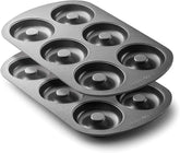 Bellemain Premiere Donut Pan top view showing six cavities for even baking.