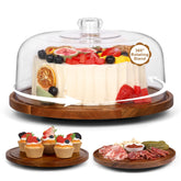 Bellsal cake stand with dome showcases desserts, ideal centerpiece for celebrations