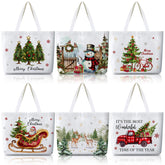 Bencailor Christmas tote with tree pattern, ideal for light shopping and gifting