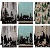 Bencailor elk style towel with forest pattern for rustic kitchen ambiance