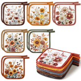 Bencailor pastel flower pot holder set, vibrant and practical for hot dish protection.