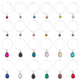 BENECREAT teardrop rhinestone wine marker marks your glass for easy party identification.