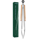 Beneno 12-inch tongs in stainless steel for versatile kitchen and grill use