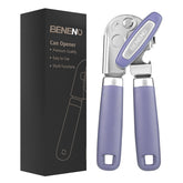 Beneno heavy-duty can opener with smooth-cutting action for a clean lid removal.