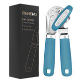 Beneno heavy duty hand can opener with soft grip handle for comfortable use.