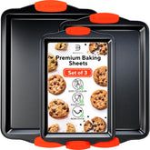 Benicci premium non-stick baking sheets set of three for easy, even baking