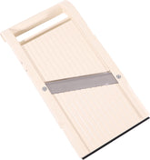 Benriner Jumbo Mandoline Slicer shows wide slices for even cooking